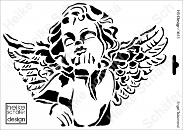 Schablone-Stencil A4 199-1653 Engel träumend